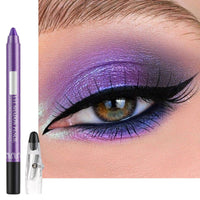 LYNTYAOU Eyeshadow Stick, Purple Eye Shadow Pen, Metal Shimmer Dark Color Eyeshadows Crayon, Pearl Cream Mermaid Glitter Pencil, Pearlescent Eyeliner, Eyes Makeup Gifts for Women