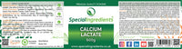 SPECIAL INGREDIENTS Calcium Lactate Powder 500g Premium Quality - Vegan & Vegetarian, Non-GMO, Gluten Free - Recyclable Container