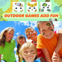 Makoto Nobu 24 Sheets Face Tattoos for Kids, Temporary Tattoo Stickers