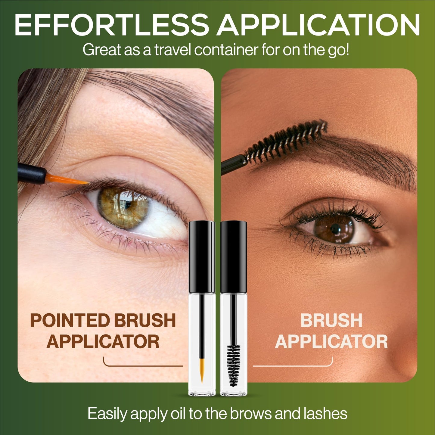 Organic Castor Oil with Biotin & Vitamin E Serum for Eyebrows, Eyelashes, Hair, Nails & Skin - Revitalises Hair & Scalp, Thicker Brows and Lashes, Stronger Nails, Softer Skin.