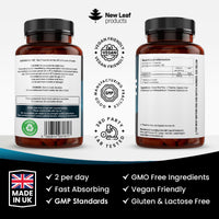 L Theanine Enriched with Vitamin B6 - High Strength L Theanine 400mg Natural Nootropics from Green Tea - 360 Vegan L-Theanine Capsules - Made in The UK Theanine Supplements by New Leaf