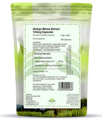 Ginkgo Biloba High Strength Capsules | 6000mg Highly Dosed | 50:1 Extract - 180 Capsules | Ginkgo Biloba 6000mg | Suitable for Vegans - Manufactured in the UK by Hellenia