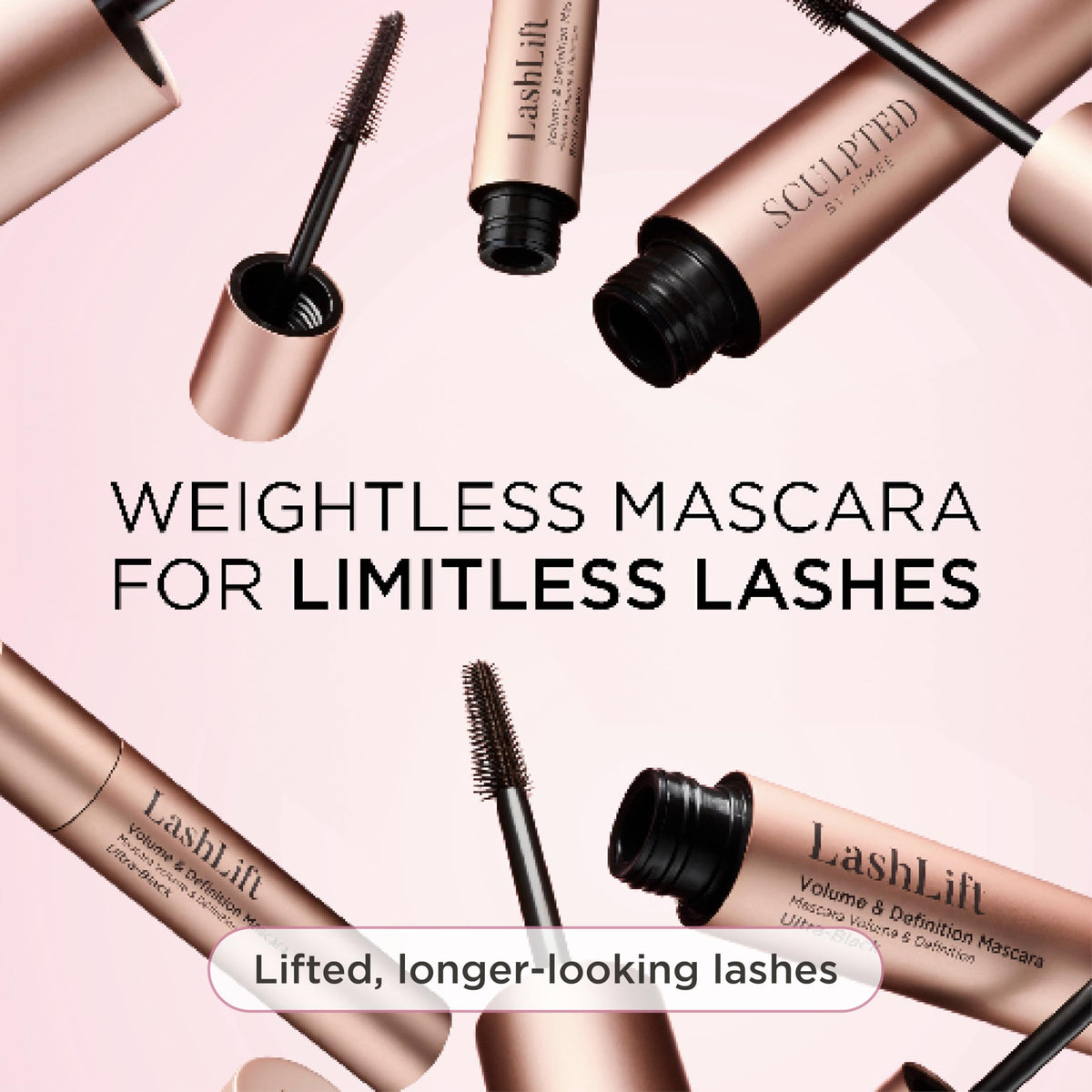 SCULPTED by Aimee LashLift Ultra-Black Mascara from Sculpted by Aimee - Smudge-Proof, Weightless, Ultra-Black Mascara with Multilevel Brush for Lifted, Longer Lashes