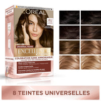 L'Oréal Paris - Permanent Hair Colour Kit - Ammonia Free - Covers 100% White Hair - Excellence Cream Universal Nudes - Shade : Universal Blonde (7)