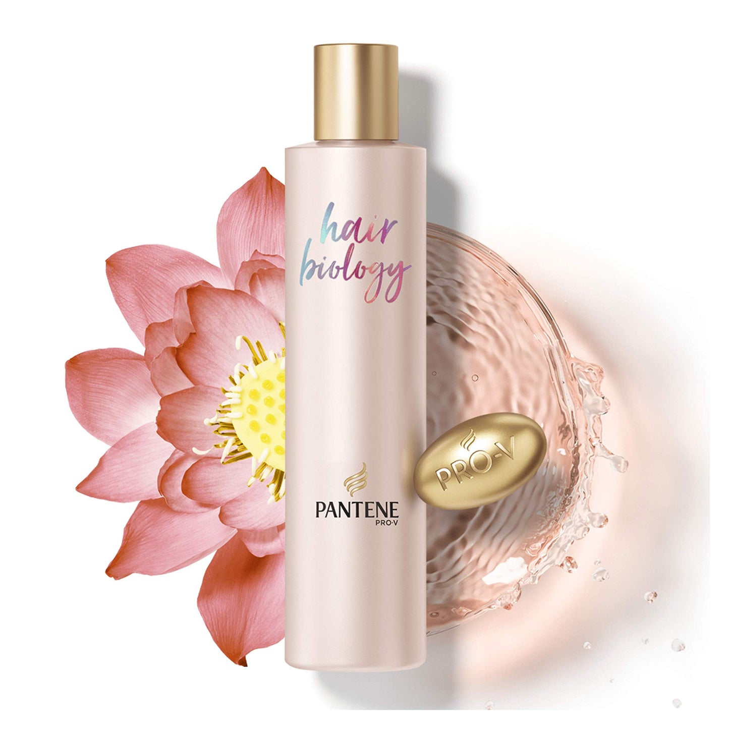 Procter & Gamble Pantene Hair Biology Full & Vibrant Volumising And Repairing Hair Shampoo For Fine, Thinning, Dull, Coloured Hair With Lotus Flower, Omega 9, 250ml