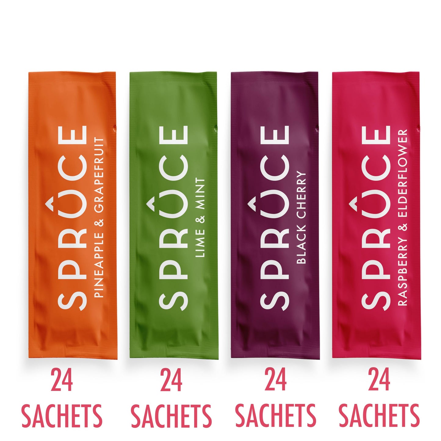 Spruce Natural Water Flavouring With Vitamins – Mega Mixed Pack Taster Bundle – 4 Flavours, 96 Drinks – No Sugar – Made With Real Fruits – Healthy Modern Squash Cordial – Perfect For Hydration