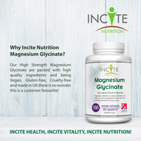 Magnesium Glycinate Supplements 500mg Premium Quality Natural High Strength 100 Vegan Capsules (3 Month Supply) with Highest Bioavailability