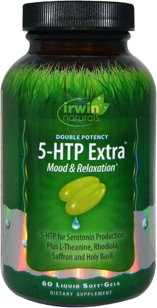 Irwin Naturals Double Potency 5-HTP Extra Supplement, 60 Count ( Pack of 3 )