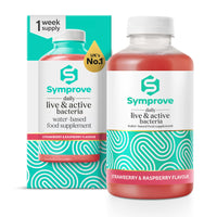 Symprove Liquid Live & Active Bacteria, Strawberry & Raspberry Flavour, Water-Based, Dairy & Gluten Free, Vegan (1 x 500ml)