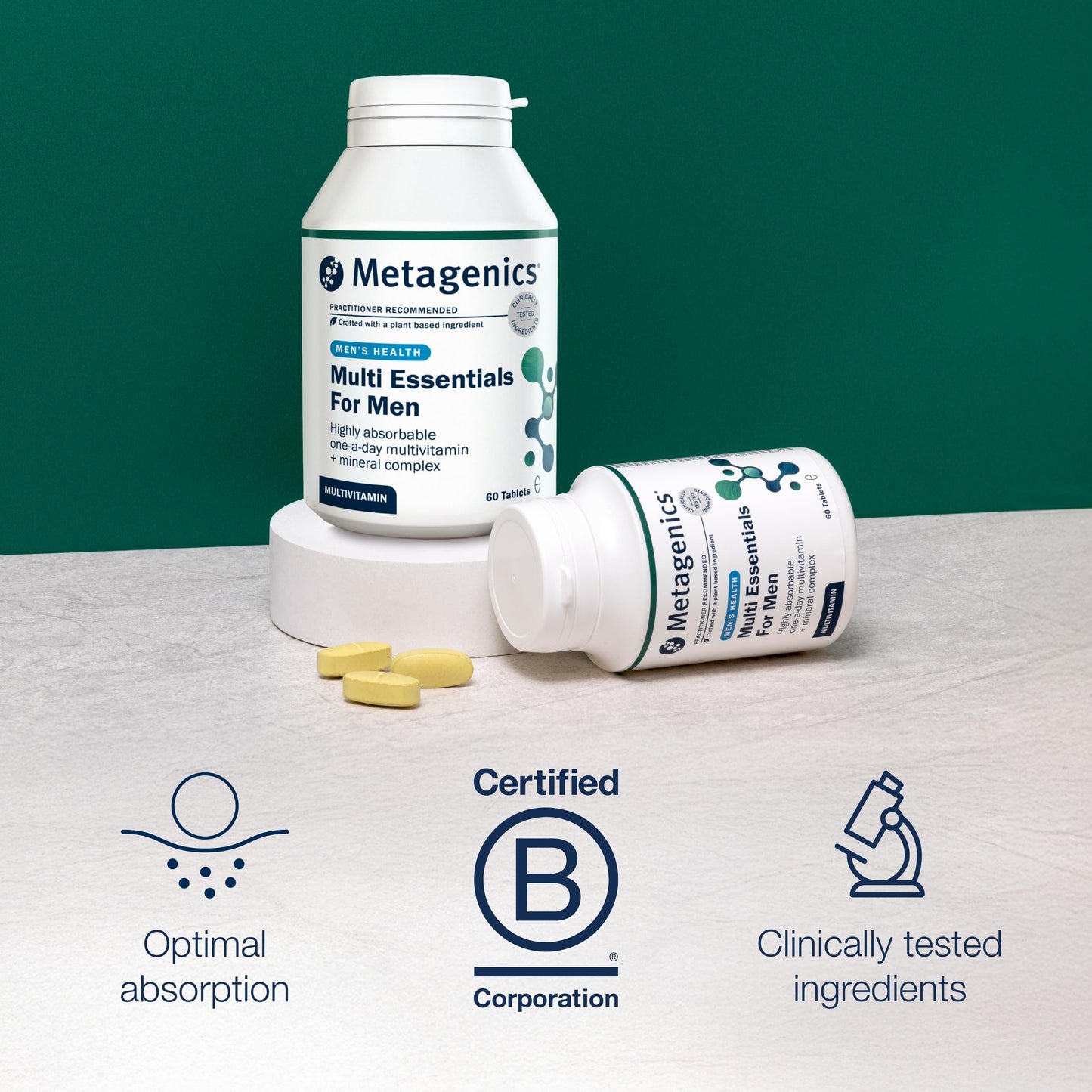 Metagenics Multi Essentials for Men Multivitamin - 27 Vitamins & Minerals for Men - Vegetarian and Vegan - 60 Tablets