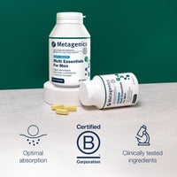 Metagenics Multi Essentials for Men Multivitamin - 27 Vitamins & Minerals for Men - Vegetarian and Vegan - 60 Tablets