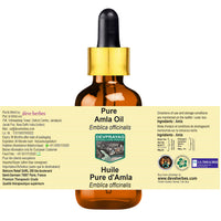 DEVPRAYAG Devprayag Pure Amla Oil (Emblica officinalis) with Glass Dropper Natural Therapeutic Grade 100ml (3.38 oz)