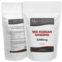 Quality Ginseng Direct Red Korean Ginseng - 8,000mg Capsules - Powerful Formula (90)