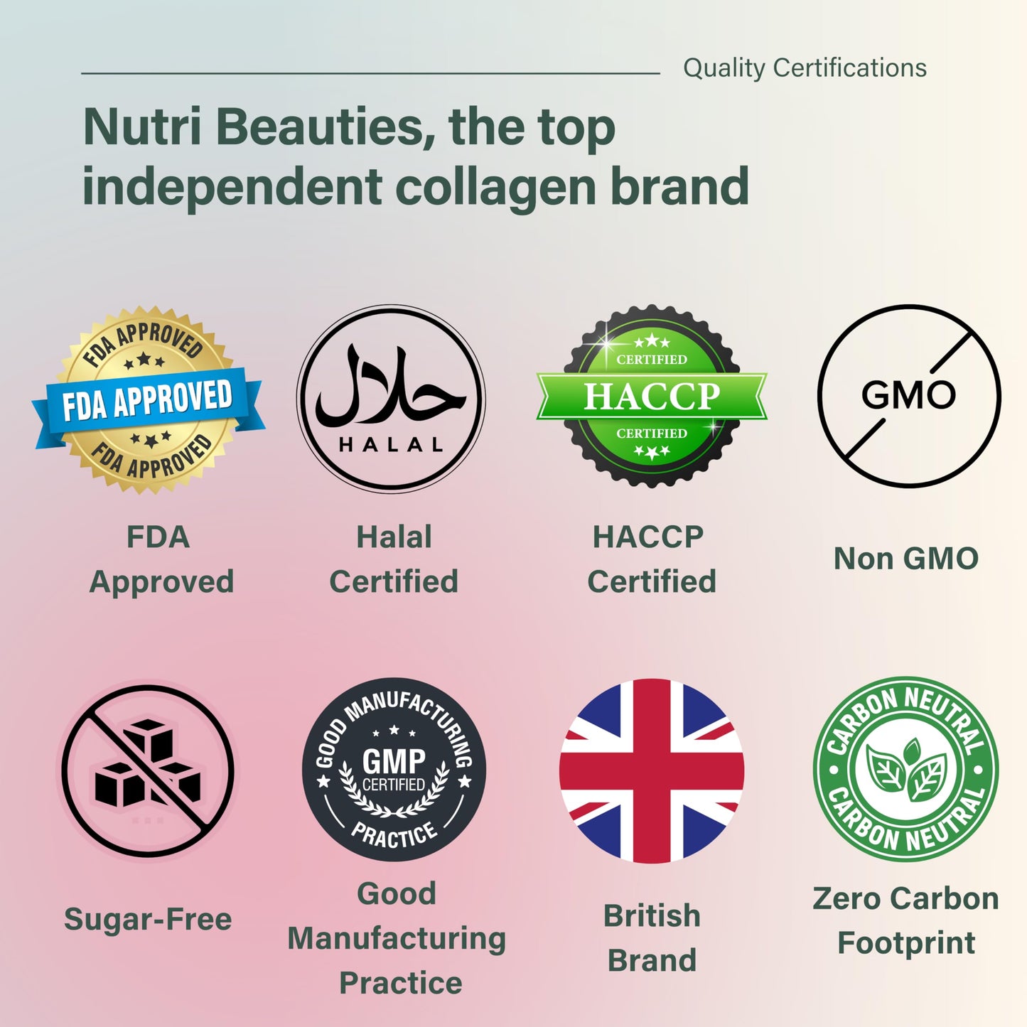 NUTRI BEAUTIES Pure Grass Fed Bovine Collagen Peptides Powder 10,000Mg | 19 Essential Amino Acids | Unflavoured 350g Hydrolyzed Collagen for Women & Men (Type I & III) | 35 Day Supply | Halal | Skin