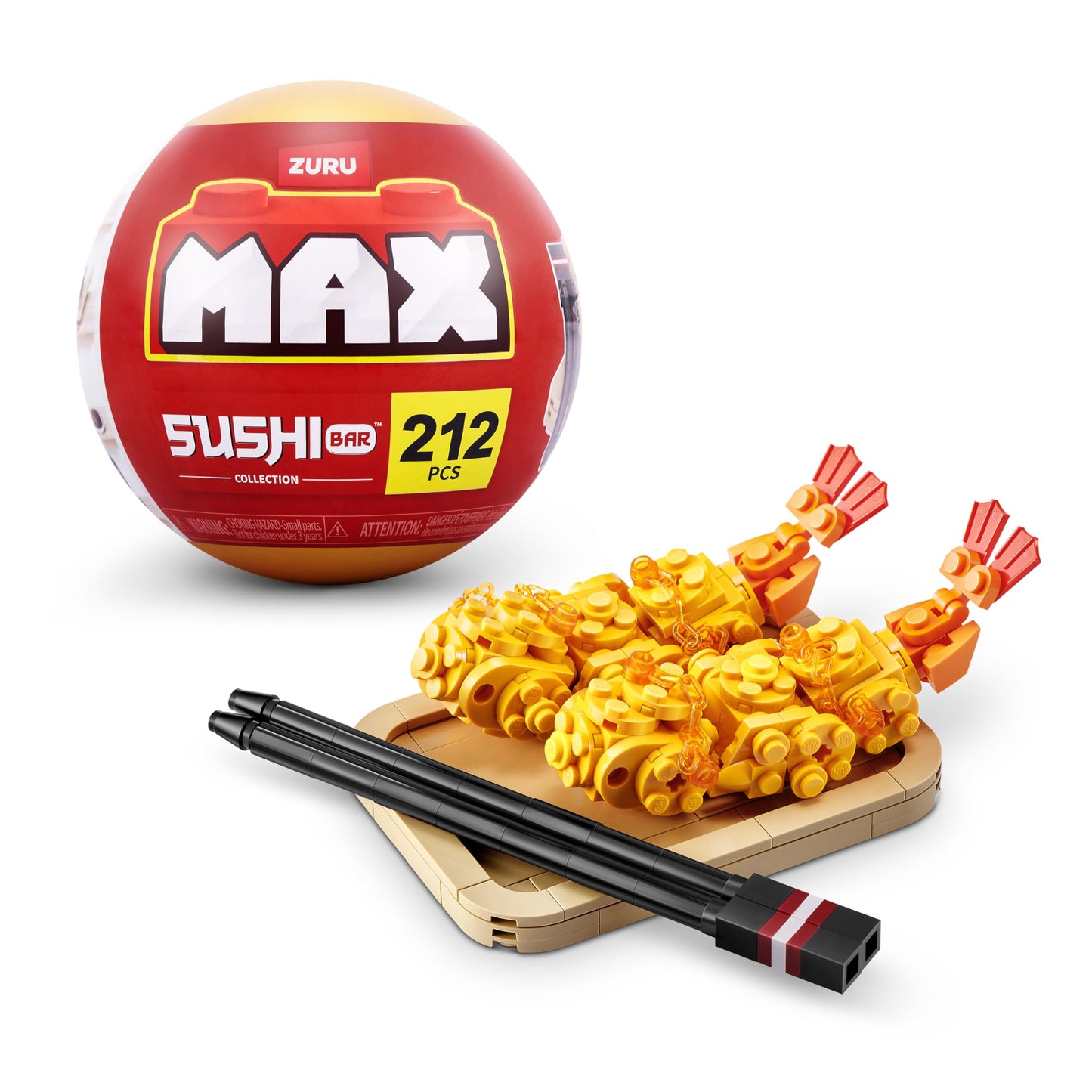 Max Build More Premium Sushi Bar Collection (Tempura) by ZURU, Building Bricks for Teens, Adults and Collectors