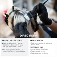 GK HAIR Global Keratin Professional Hair Color Cream Tube (3.4 Fl Oz/100ml) Nourishing & Cleansing Colors for Styling High Performance Long Lasting Semi Permanent Natural Toner Dye