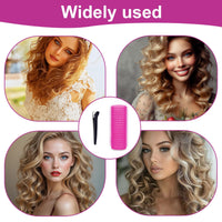 Musiook Hair Rollers, Self Grip Small Hair Curlers, Salon Hairdressing Curlers Roller with Clips Tools for Women (Random Color), 15mm-12pack, 1.0 count, Pack of 20