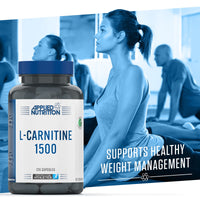 Applied Nutrition L-Carnitine 1500mg - Carnitine Supplement Premium L-Tartrate Form, High Strength, Energy Boost & Weight Management (120 Capsules - 60 Servings)