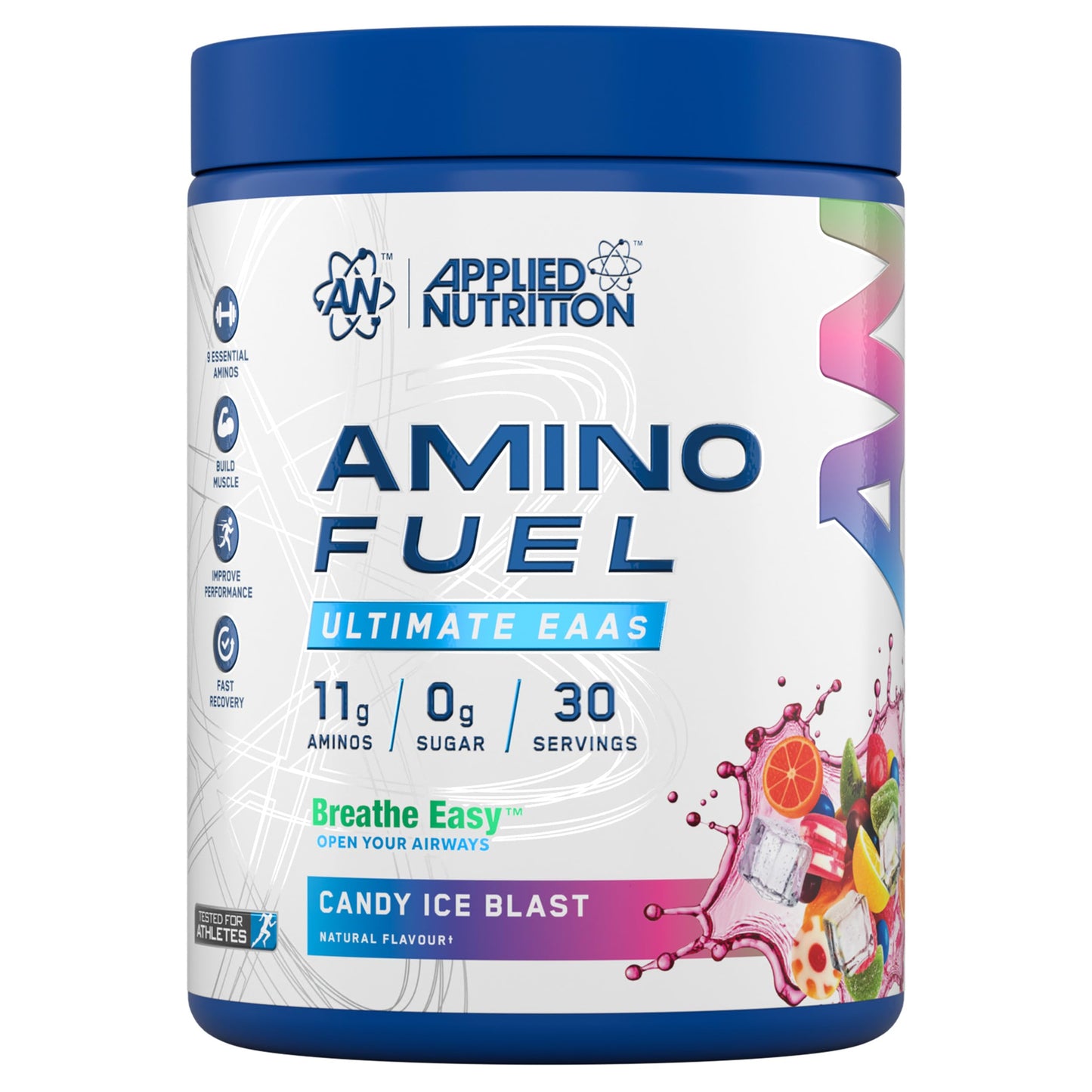 Applied Nutrition Amino Fuel - Amino Acids Supplement, EAA Essential Amino Acids Powder, Muscle Fuel & Recovery (390g - 30 Servings) (Candy Ice Blast) (New)