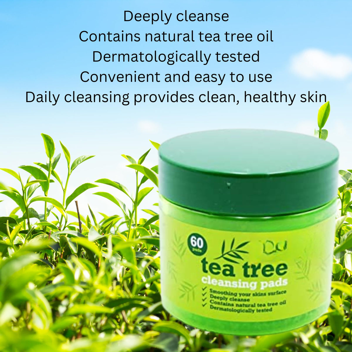 Be Your Priority 3 X Tea Tree Face Cleansing Pads - 60 Count (180 in Total) - Deep Cleanse, Refresh & Revitalize Your Skin - Ideal for Acne-Prone Skin.
