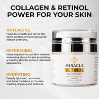 RSAFSBY Miracle Retinol Moisturizer – 2.5% Active Retinol, Vitamin E & Carnosine – Anti-Aging Face Cream for Fine Lines, Wrinkles & Dark Spots – Day & Night Hydrating Cream – 50ml