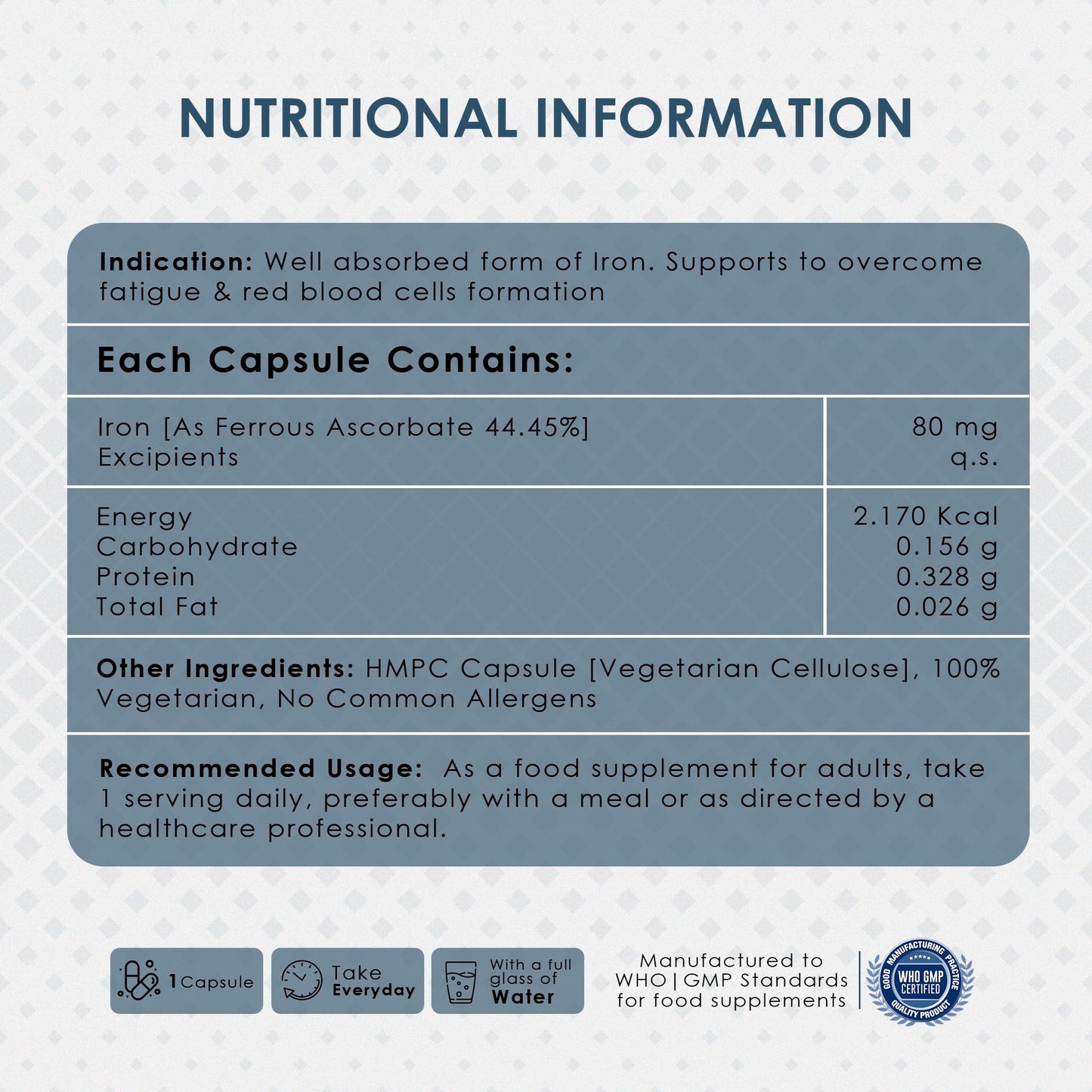 AMBROSIAL Ambrosial Iron Capsules 25mg - High Strength Iron Supplements for Women & Men - Blood Support for Tiredness & Fatigue - Non-Constipating, Enhanced Absorption - Vegan, Gluten Free - 60 Iron Capsules