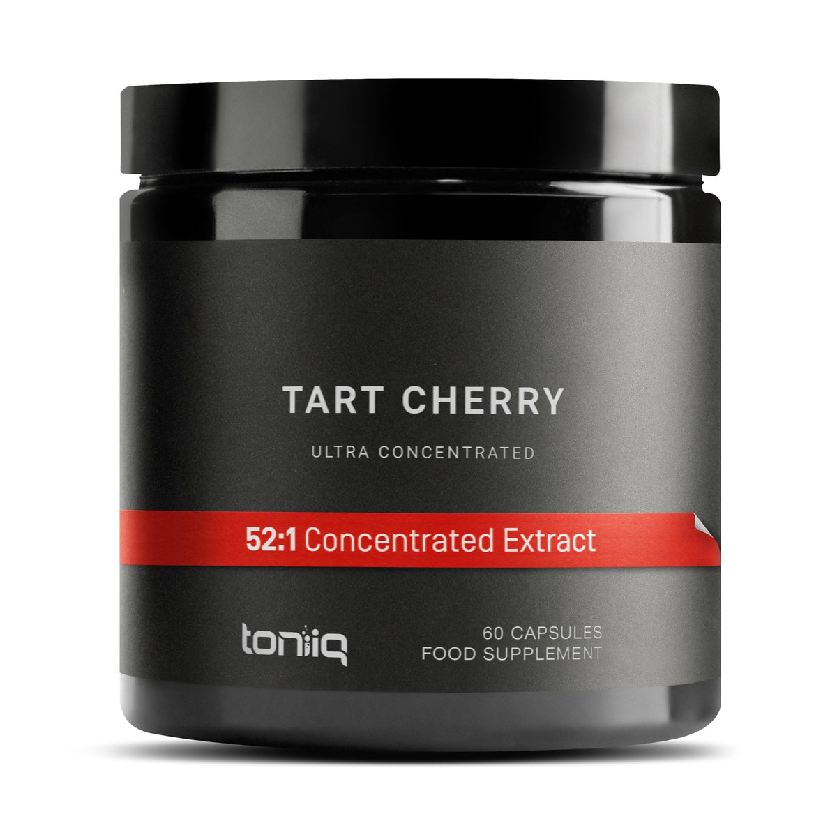 Toniiq Tart Cherry Capsules - Ultra High Potency 52:1 Extract - Highly Concentrated - Third-Party Lab Tested for Purity & Quality - 60 Capsules