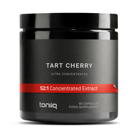 Toniiq Tart Cherry Capsules - Ultra High Potency 52:1 Extract - Highly Concentrated - Third-Party Lab Tested for Purity & Quality - 60 Capsules