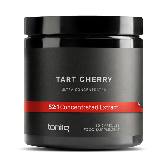Toniiq Tart Cherry Capsules - Ultra High Potency 52:1 Extract - Highly Concentrated - Third-Party Lab Tested for Purity & Quality - 60 Capsules