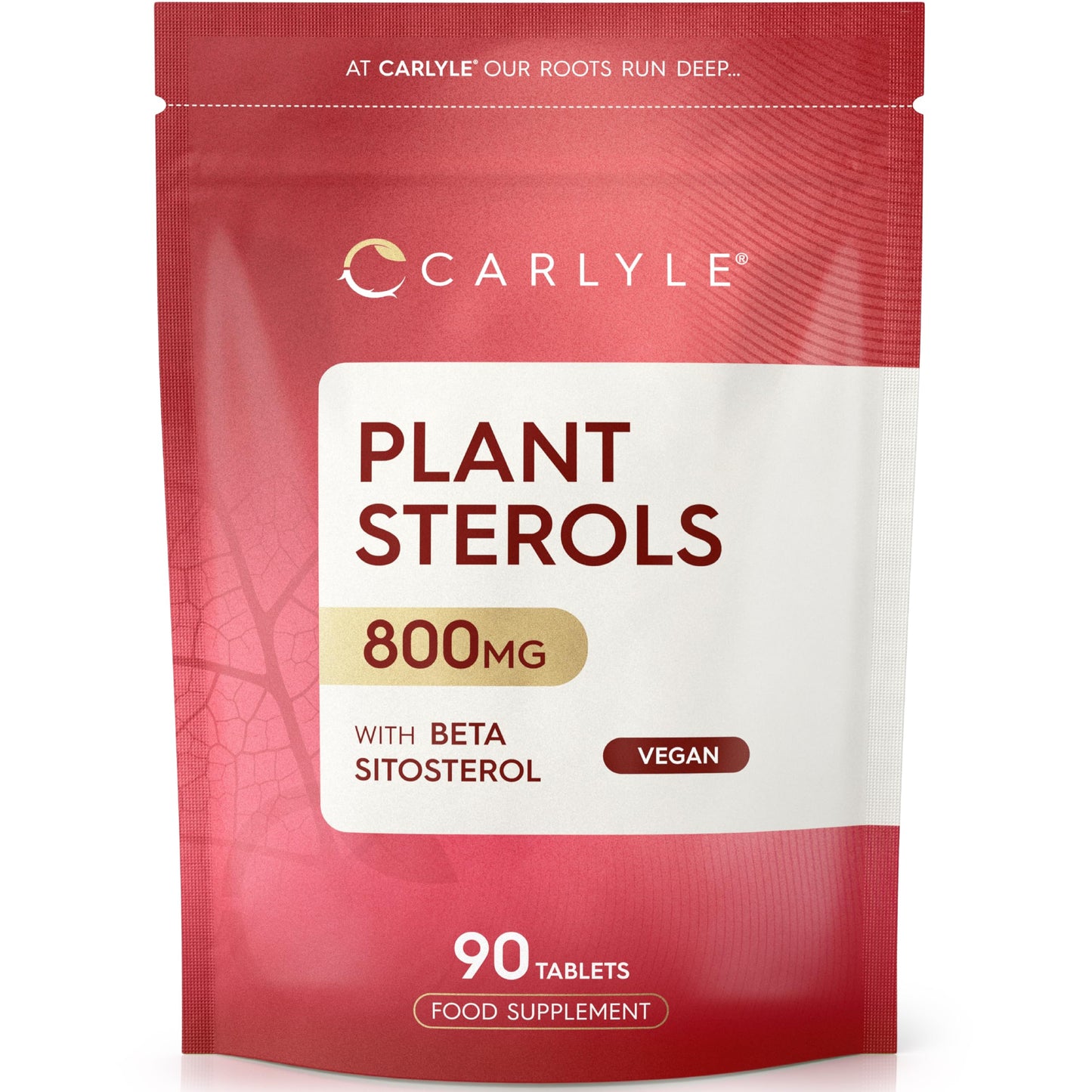 Plant Sterols 800mg Tablets | 90 Count | with Beta-Sitosterol | Vegan and Vegetarian | by Carlyle