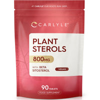 Plant Sterols 800mg Tablets | 90 Count | with Beta-Sitosterol | Vegan and Vegetarian | by Carlyle