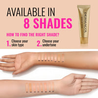 Dermacol Mini Full Coverage Foundation 13g, Liquid Matte Makeup with SPF 30, Waterproof Foundation for Oily Skin, Acne, & Under Eye Bags, Long-Lasting Makeup Products Shade - 210
