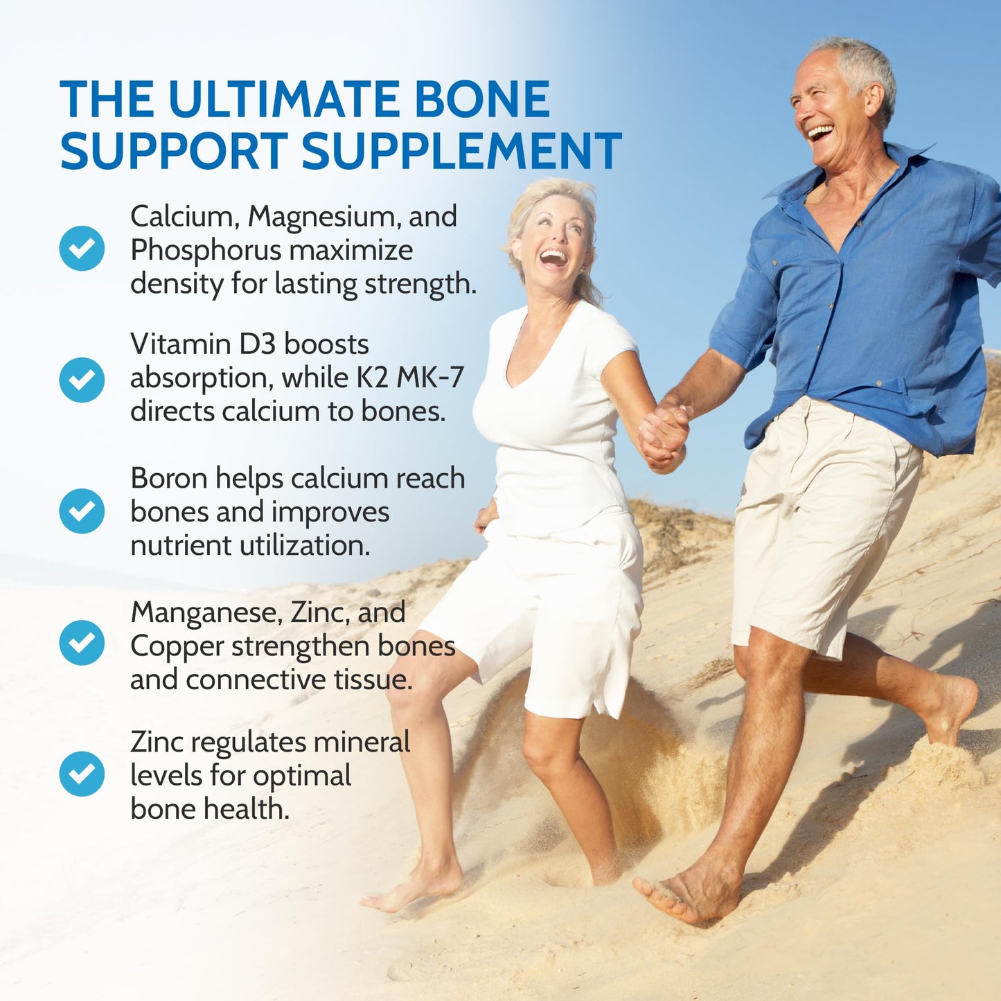 Health4All Densiboost Bone Health Remineralisation Complex, 60 Capsules, with Calcium