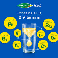 Berocca Mind Effervescent Tablets Including B Vitamins, with Spanish Sage to Support Memory and Mental Performance - 15 Tablets – Citrus Flavour