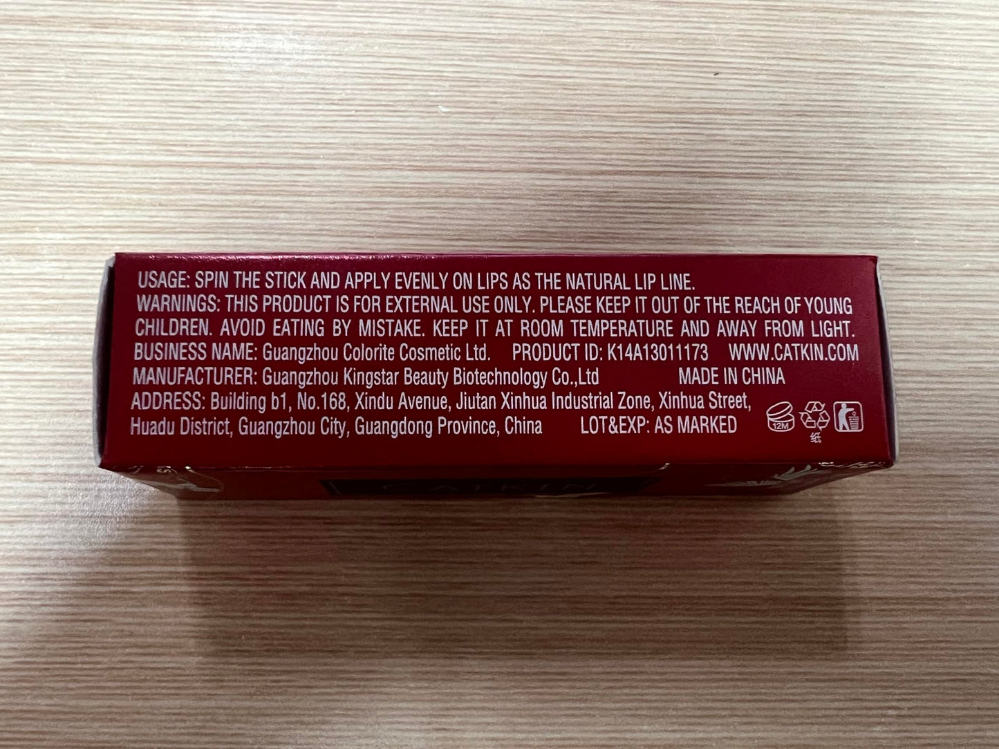 CATKIN Long Lasting Matte Lipstick, High Impact Red Lipstick with Moisturizing Formula, enriched with Avocado Oil and Vitamin E, 3.2g