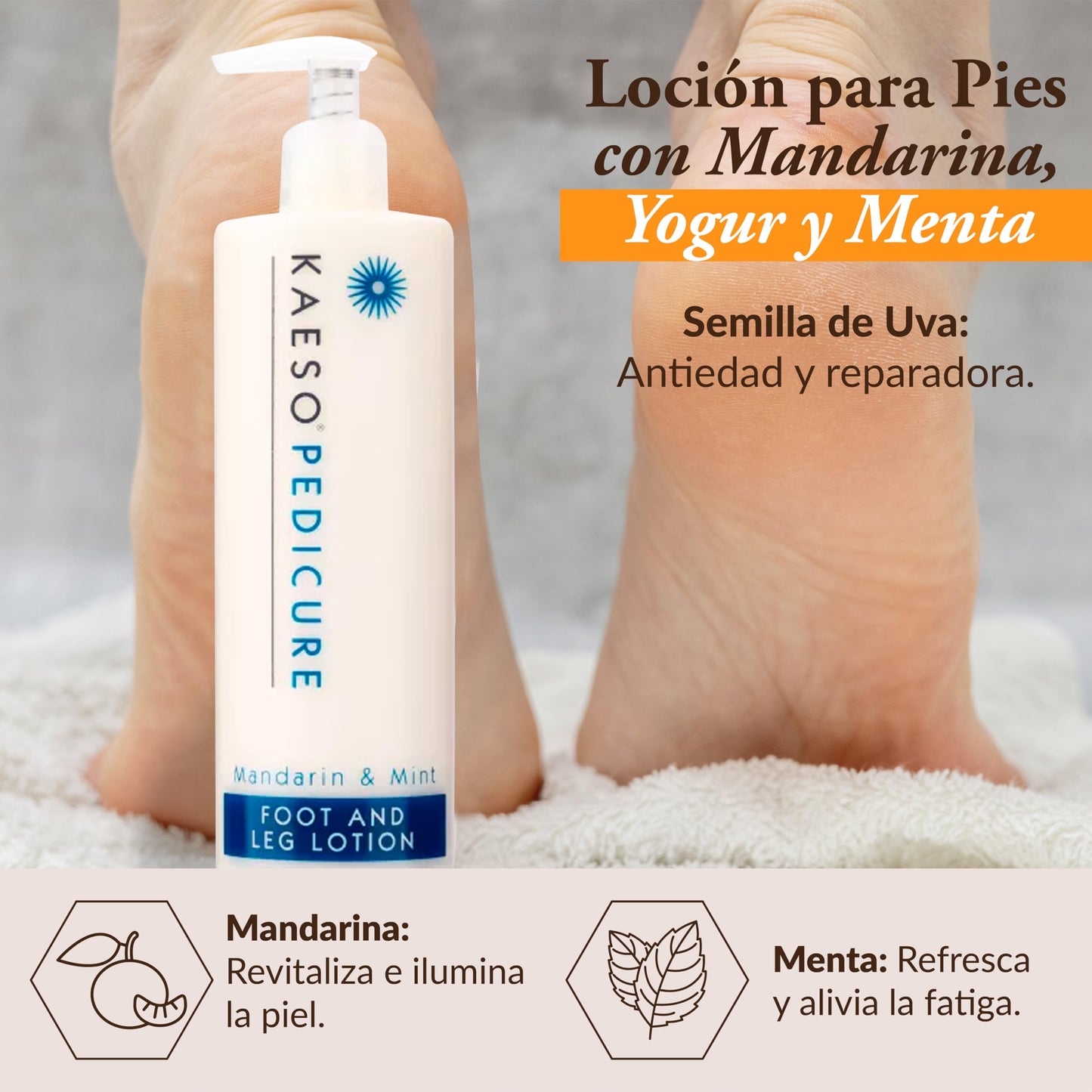 Kaeso Mandarin and Mint Yoghurt Foot/Leg Lotion 495 ml