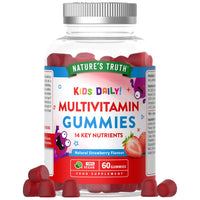Kids Multivitamin Gummies | 14 Key Nutrients | One-a-Day Formula | Natural Strawberry Flavour | 60 Vegan Gummies | Nature's Truth