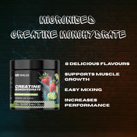 OUT ANGLED Out Angled Creatine Monohydrate Powder, Strawberry Lime, 50 Servings, Micronised for Easy Mixing, Muscle Growth, Muscle Recovery and Strength Performance