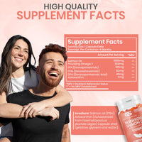 Norwegian Salmon Oil with Astaxanthin 1000mg - 4 Months / 120 Days Supply - Omega 3 6 9 Capsules High Strength - Rich in EPA, DHA & DPA, Burpless Taste