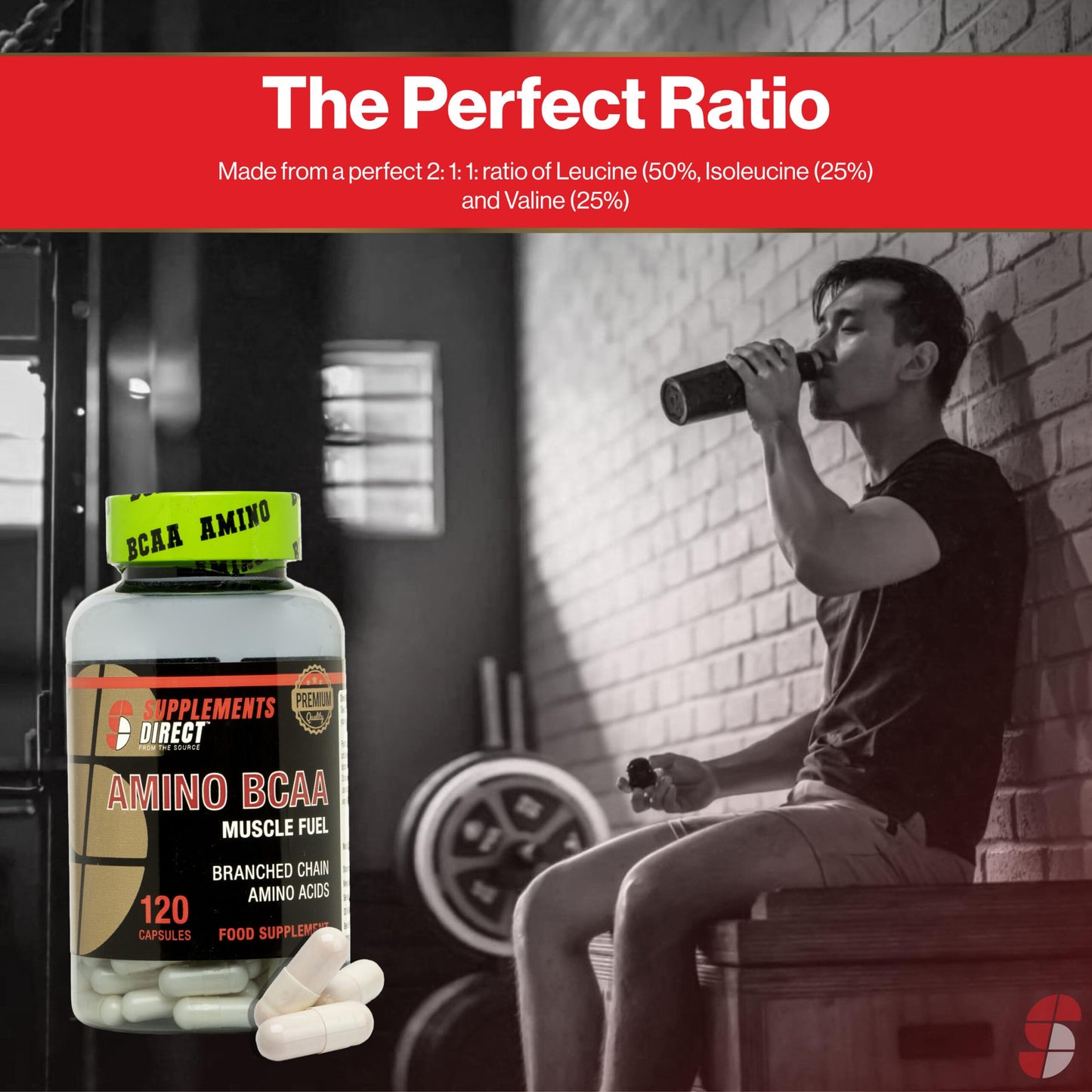 Supplements Direct - Amino BCAA Capsules - 1000mg - 120 Capsules - Amino Energy - BCAA Tablet - Boosts Muscle Growth, Recovery & Repair - Muscle Fuel - Workout Supplements - BCAA Amino Acids