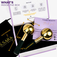 S.SARA Beauty S.Sara Ice Globes for face and eyes | Facial skin care tool for face, neck and eyes | Stainless steel facial massage roller | Depuff skin | Rejuvanate skin | Unbreakable | Set of 2