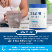 Applied Nutrition Collagen Peptides Powder - Hydrolysed Bovine Collagen Protein, Halal, Healthy Skin, Hair, Nails (Unflavoured) (300g - 15 Servings)