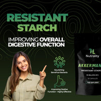 Nutrality Akkermansia Supplement | 30 Capsules with 30 Billion AFU | Resistant Starch for Gut Health | Freeze-Dried for Freshness | Delayed Release for Optimal Absorption | Probiotic Support
