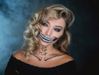 Tattoocrew 4 x Halloween Tattoos Skull Sticker for Face