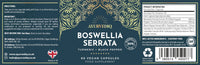 AYURVEDIQ WELLNESS Ayurvediq Boswellia Serrata and Turmeric with Black Pepper Piperine Capsules – 60 Vegan Organic Turmeric Curcumin Capsules a Natural Anti Inflammatory Supplement Joint Support - Ayurvedic Products