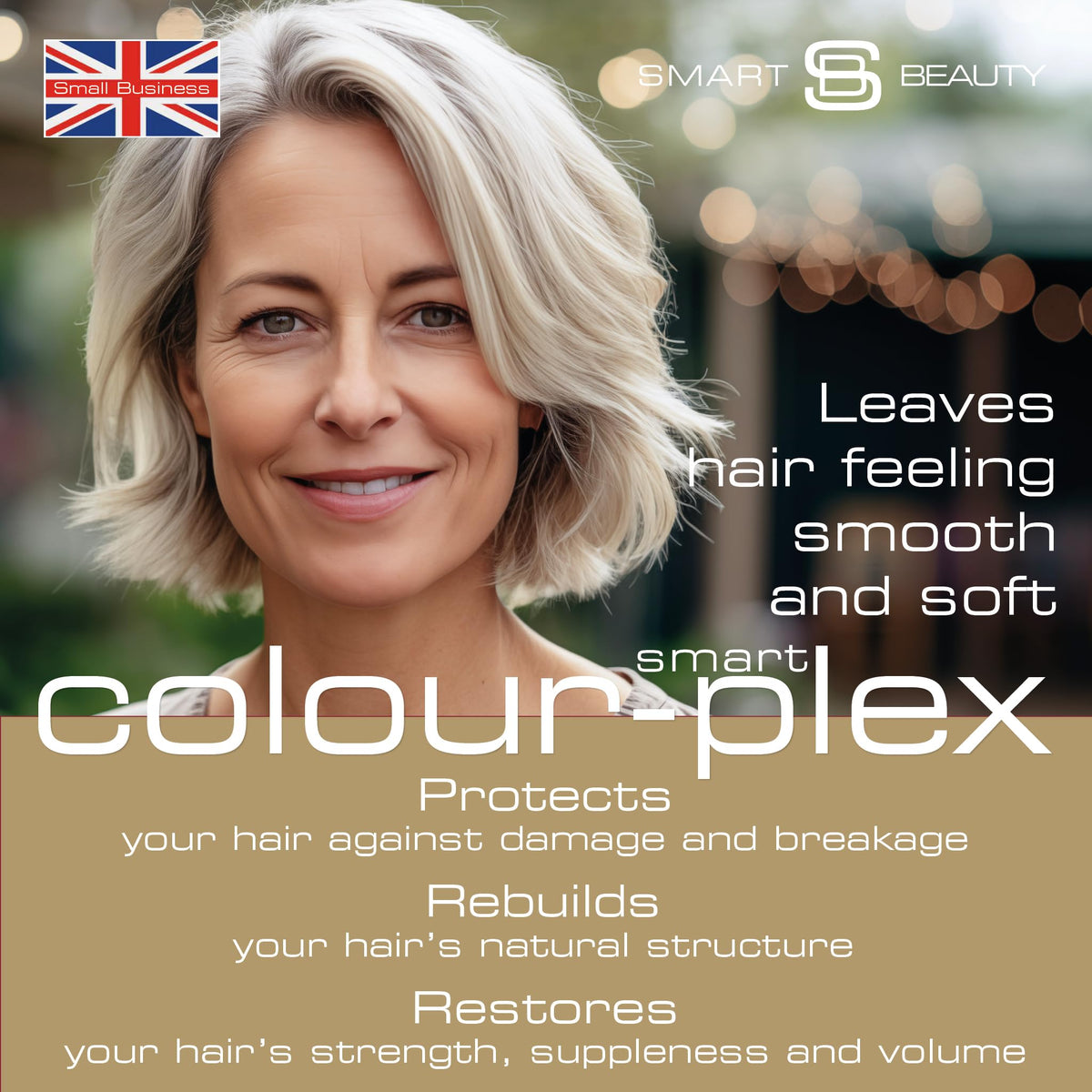 Ash Blonde Hair Dye with added Plex Hair Care Conditioner, Permanent Hair Colour with Cool Ash Hair Toner for Blond Hair, Vegan Hair Dye, Cruelty-Free - Smart Beauty Hair Colour (Pack of 3)