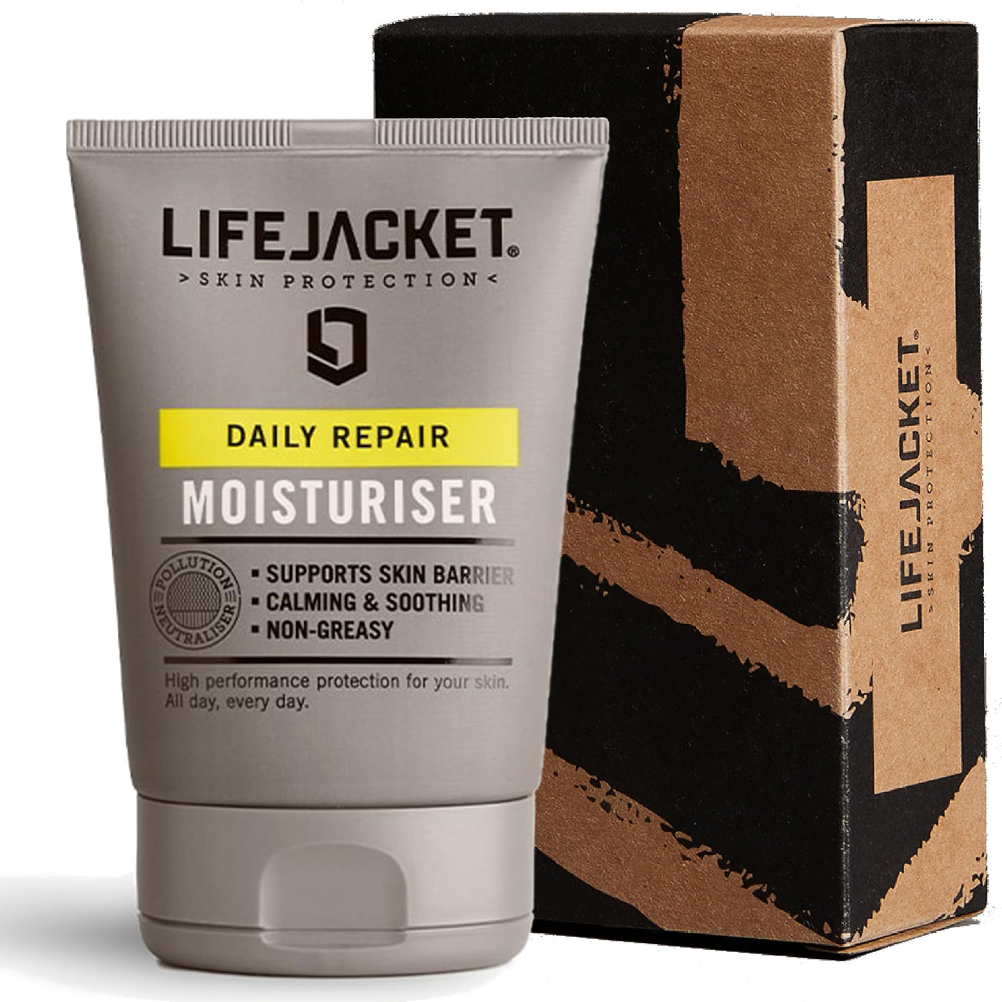 LIFEJACKET LifeJacket Daily Repair Moisturiser - Overnight Hydration Face Cream, Anti-Ageing, Anti Wrinkle, Light, Non-greasy, Cruelty free, Clinically Approved for Sensitive and Dry Skin (100ml (Pack of 1))