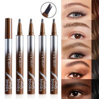HQDA Magic Liquid Eyebrow Pen & Brow-Fection Angled Brush Eyebrow Pencil – Waterproof, Long-Lasting for Natural-Looking Full Brows (# 04)