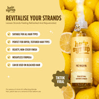 Hair Syrup | Lemon-Aid Pre-Wash Hair Oil | Refresh & Rejuvenate Your Scalp | Infused with Lemon, Watermelon & Lemongrass | Vegan | 100% Natural | 100ml