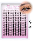 JIMIRE Fairy Lash Clusters Natural Look Manga Cluster Lashes Wispy D Curl Individual Eyelashes 110 Pcs 8-16MM Wispy Lashes Individual Cluster Wet-Look Lashes Extension with Invisible Lash Band